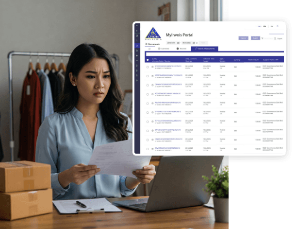 Illustration of the Malaysia e-invoicing mandate for Shopify stores